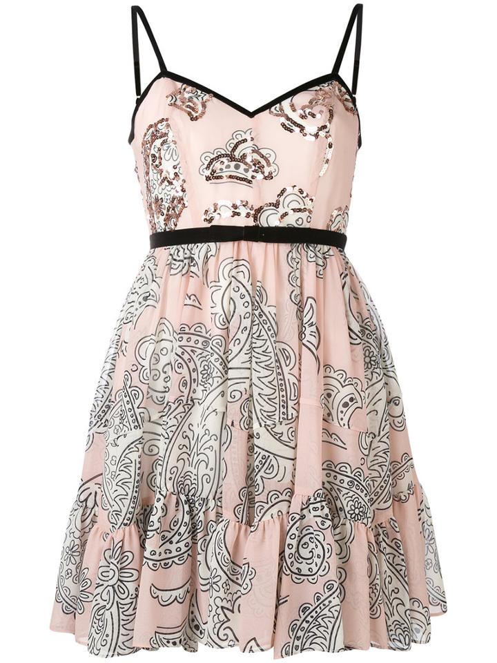 Manoush - Paisley Print Dress - Women - Cotton/polyester - 38, Pink/purple, Cotton/polyester