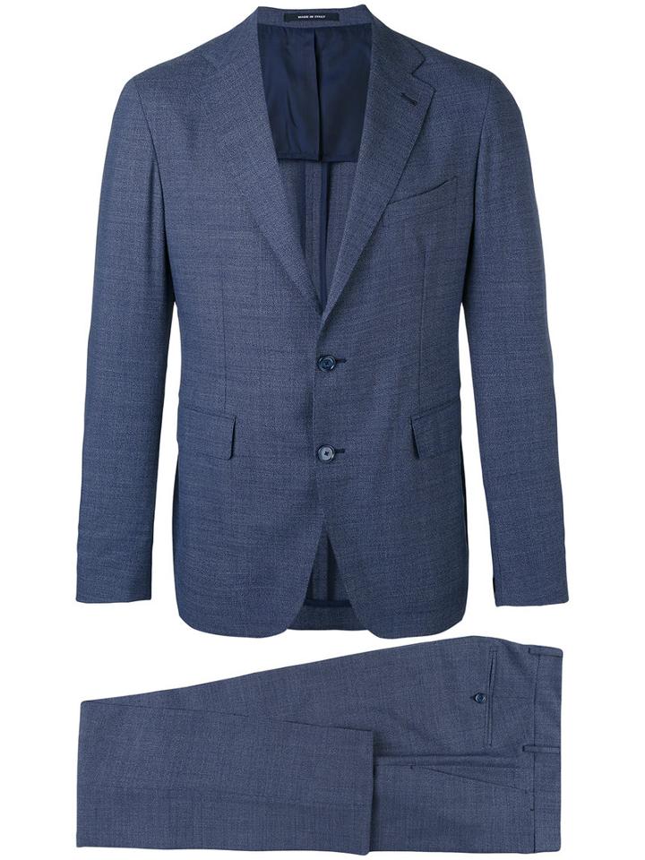 Tagliatore - Slim Cut Suit - Men - Cupro/virgin Wool - 50, Blue, Cupro/virgin Wool