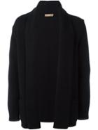 Cruciani Shawl Lapel Ribbed Cardigan, Men's, Size: 54, Black, Cashmere