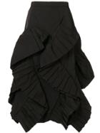 Enföld Pleated Ruffled Skirt - Black