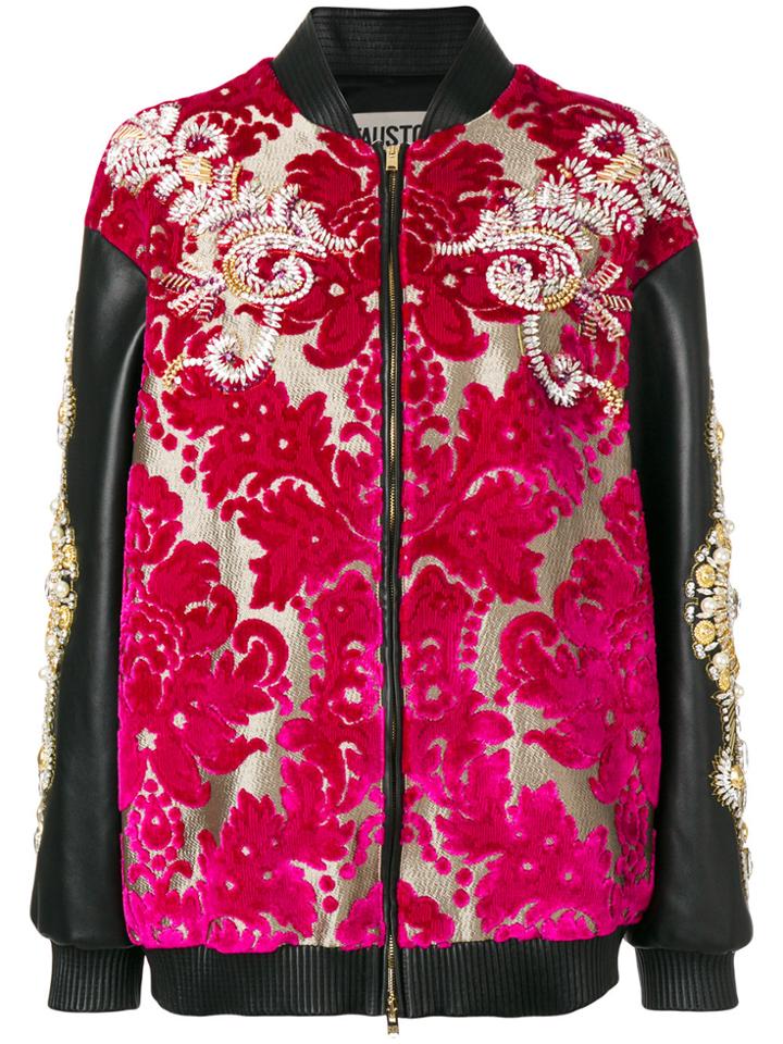 Fausto Puglisi Damask Embellished Jacket - Pink & Purple