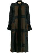 Uma Wang Geometric Panelled Coat - Black