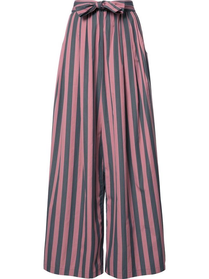 Tome 'wide Stripe Long Karate' Trousers, Women's, Size: Medium, Pink/purple, Cotton