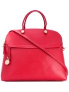 Furla - Double Handles Zipped Tote - Women - Calf Leather - One Size, Women's, Red, Calf Leather