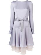 Giorgio Armani Flounce Dress - Blue