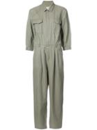 Closed - Cargo Pocket Jumpsuit - Women - Cotton/linen/flax - Xs, Green, Cotton/linen/flax