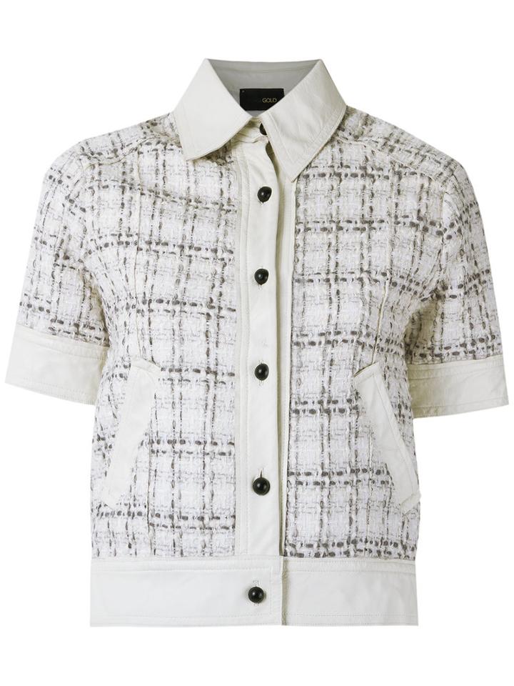 Andrea Bogosian - Short Sleeves Jacket - Women - Acrylic/polyester/wool - M, White, Acrylic/polyester/wool