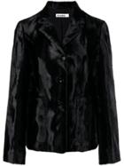 Jil Sander Velvet Single Breasted Jacket - Blue