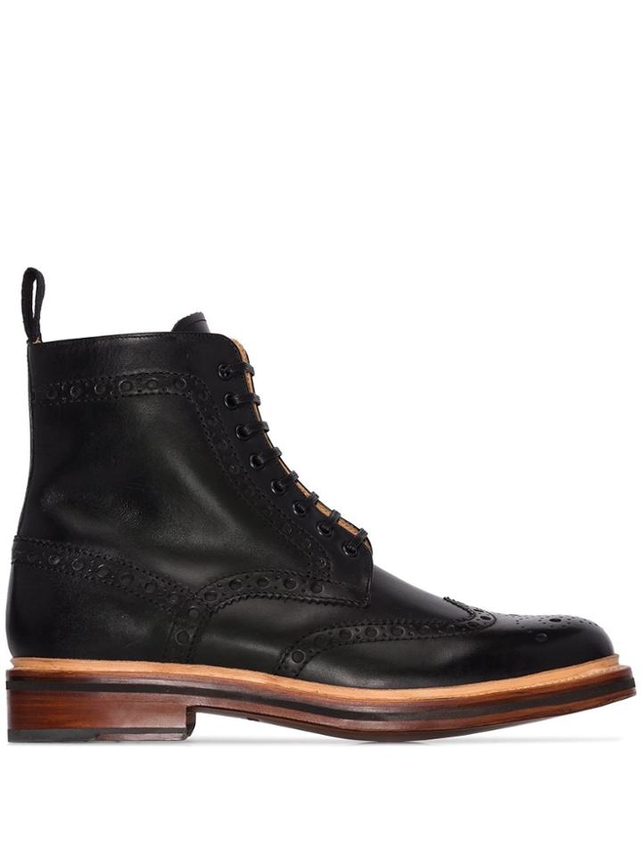 Grenson Fred Leather Ankle Boots - Black