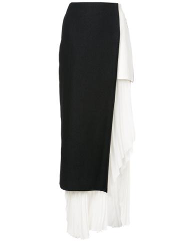 Valery Kovalska Contrast Asymmetric Skirt - Black