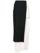 Valery Kovalska Contrast Asymmetric Skirt - Black