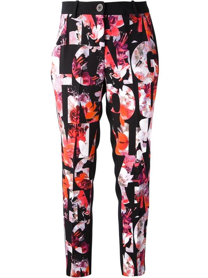 Pinko Letter Print Floral Trouser