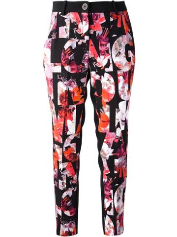 Pinko Letter Print Floral Trouser