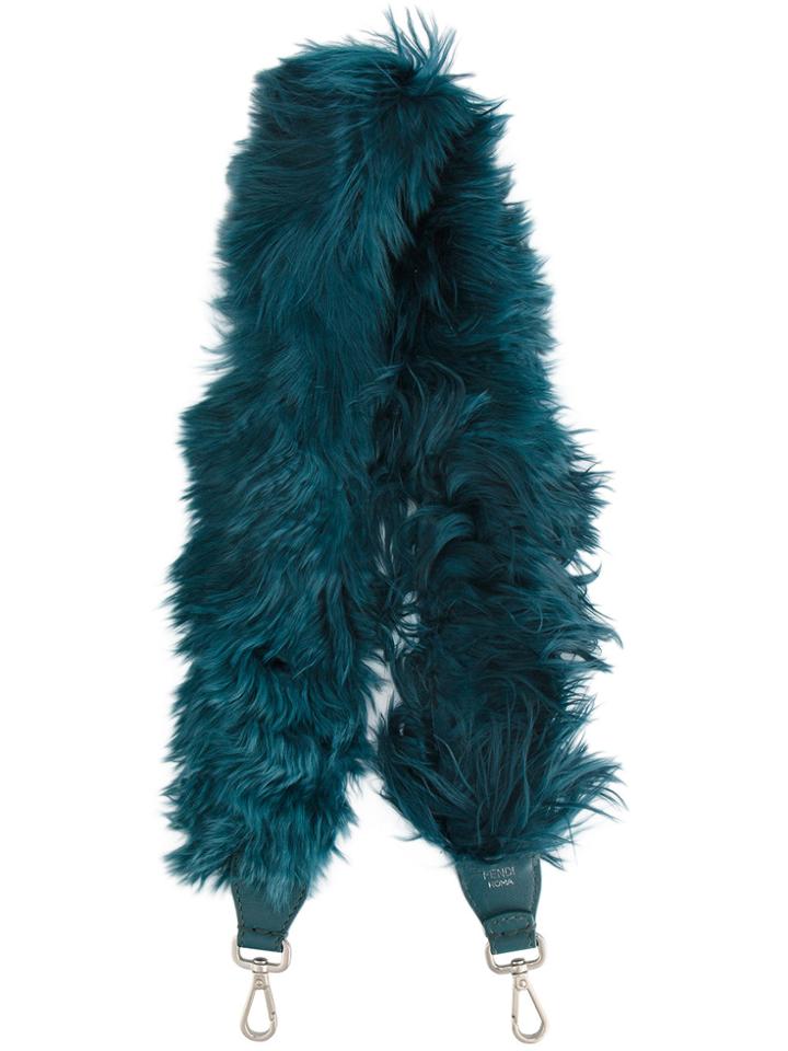 Fendi Strap You Alpaca Shoulder Strap - Blue