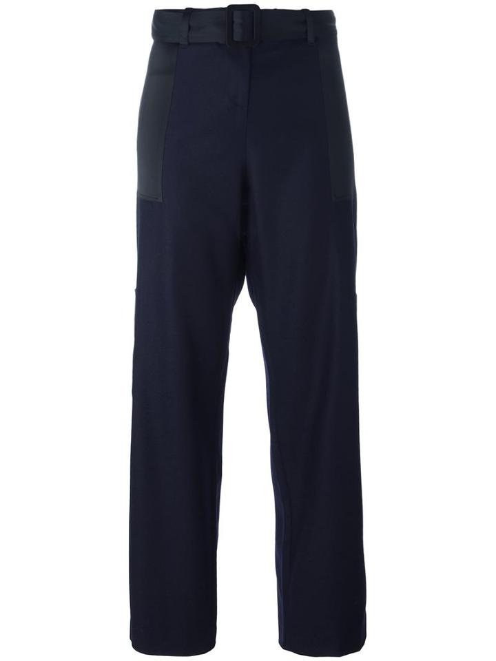 Harmony Paris Panelled Trousers, Women's, Size: 34, Blue, Wool