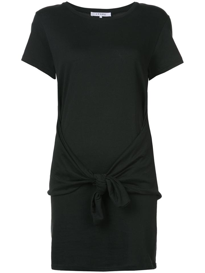 Frame Denim Tie Waist T-shirt Dress - Black