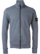 Stone Island Logo Patch Zipped Sweatshirt