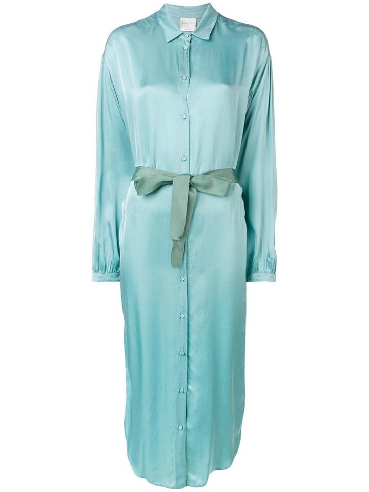 Forte Forte Belted Shirt Dress - Blue