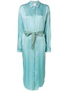 Forte Forte Belted Shirt Dress - Blue