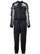 Sacai Polka Dot Print Jumpsuit - Blue
