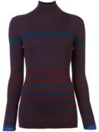 Victoria Victoria Beckham Striped Fitted Sweater - Blue