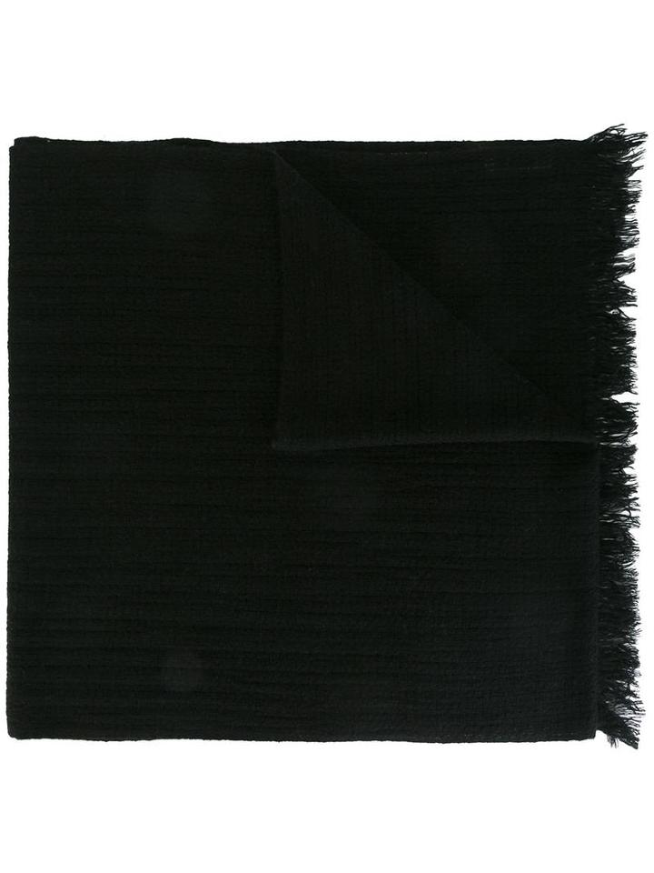 Isabel Marant Étoile Fringed Trim Scarf, Women's, Black, Wool/cashmere