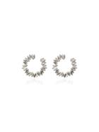 Suzanne Kalan Mini Spiral Earrings - White Gold