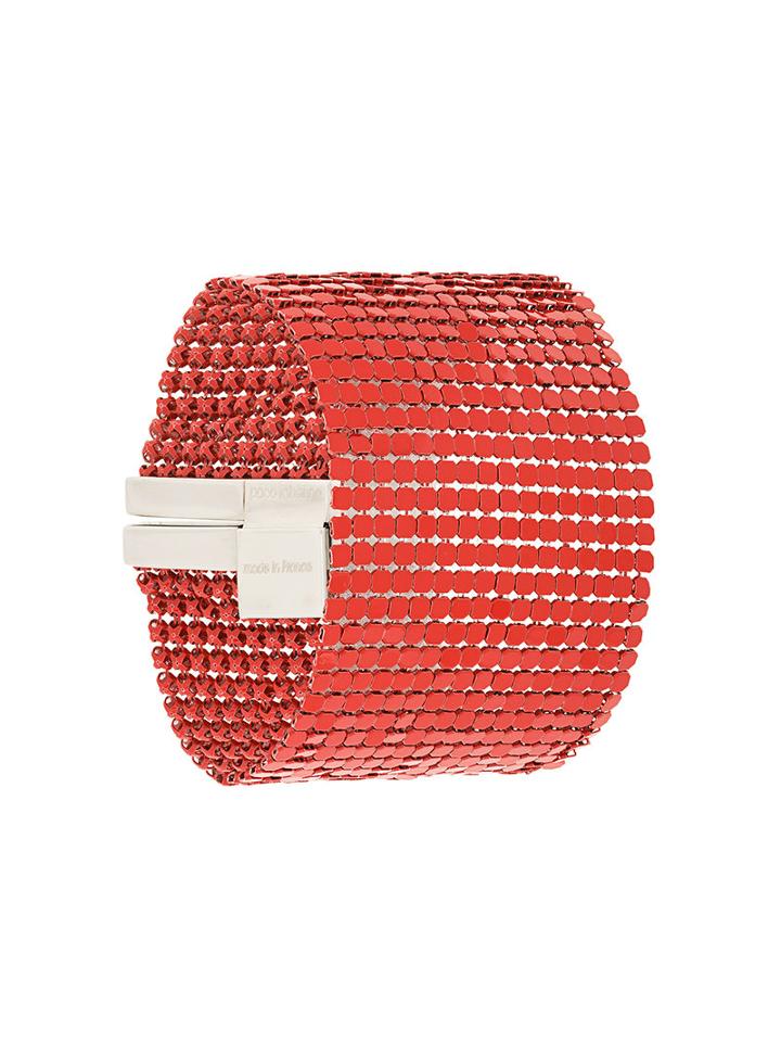 Paco Rabanne Mesh Bracelet, Women's, Red
