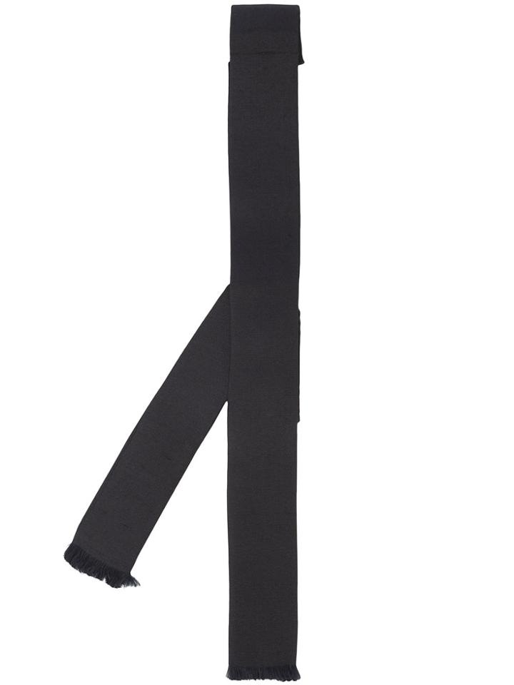Saint Laurent Shantung Ascot Scarf - Black