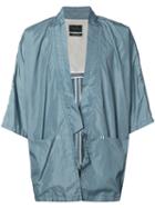 Iise - Kimono Style Jacket - Men - Nylon - One Size, Blue, Nylon