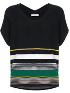 Guild Prime Colour-block Short-sleeve Sweater - Blue