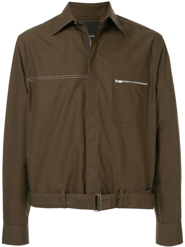 3.1 Phillip Lim Lightweight Buckle Hem Jacket - Brown