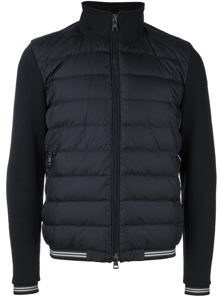 Moncler Padded Front Jacket, Men's, Size: Large, Black, Cotton/feather Down/polyamide