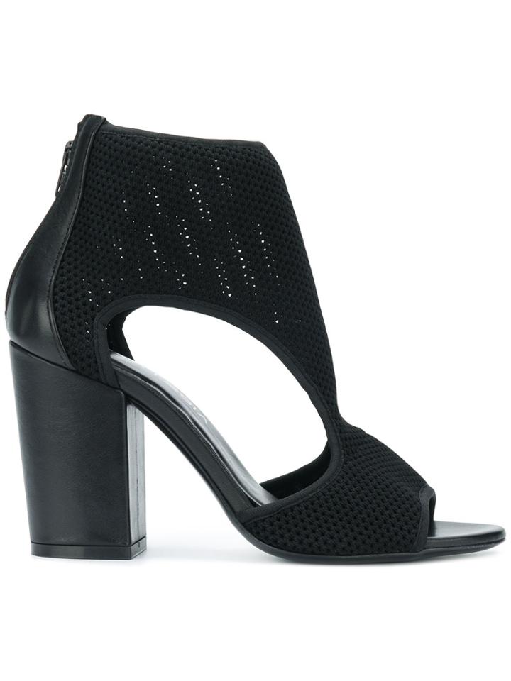 Strategia Mesh Cut Out Sandals - Black