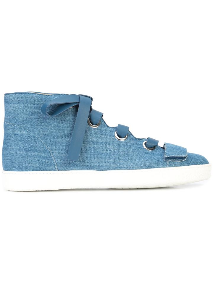 Derek Lam Serena Hightop Sneaker - Blue