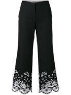 Emilio Pucci Cropped Embroidered Trousers - Black