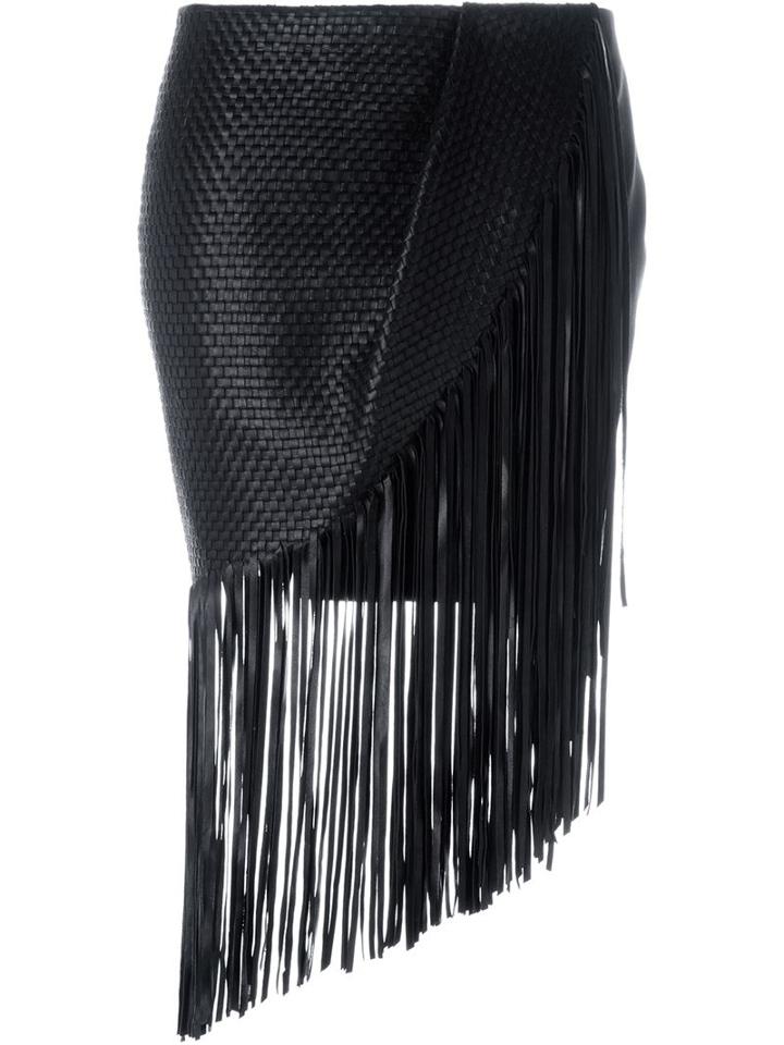 Magda Butrym Asymmetric Fringed Skirt