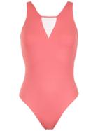 Brigitte Panelled Swimsuit - Pink & Purple