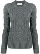Pringle Of Scotland Cable-knit Fitted Sweater - Grey