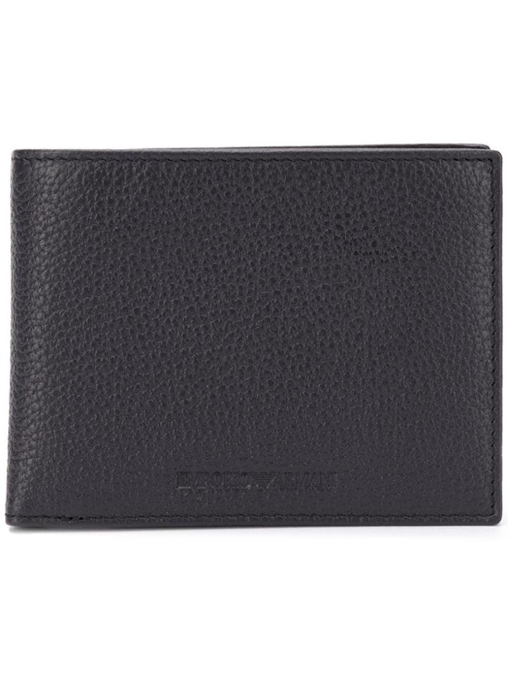 Emporio Armani Logo Bifold Wallet - Black