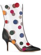 Malone Souliers By Roy Luwolt Polka Dot Stiletto Boots - Multicolour