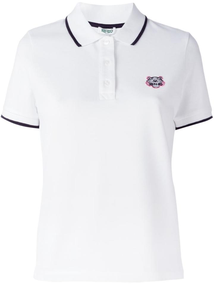Kenzo 'tiger' Polo Shirt, Women's, Size: Xs, White, Cotton