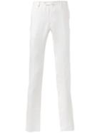 Corneliani Tapered Trousers, Men's, Size: 46, White, Linen/flax