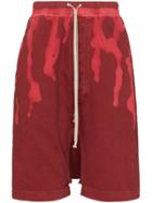 Rick Owens Drkshdw Tie Dye Shorts - Red
