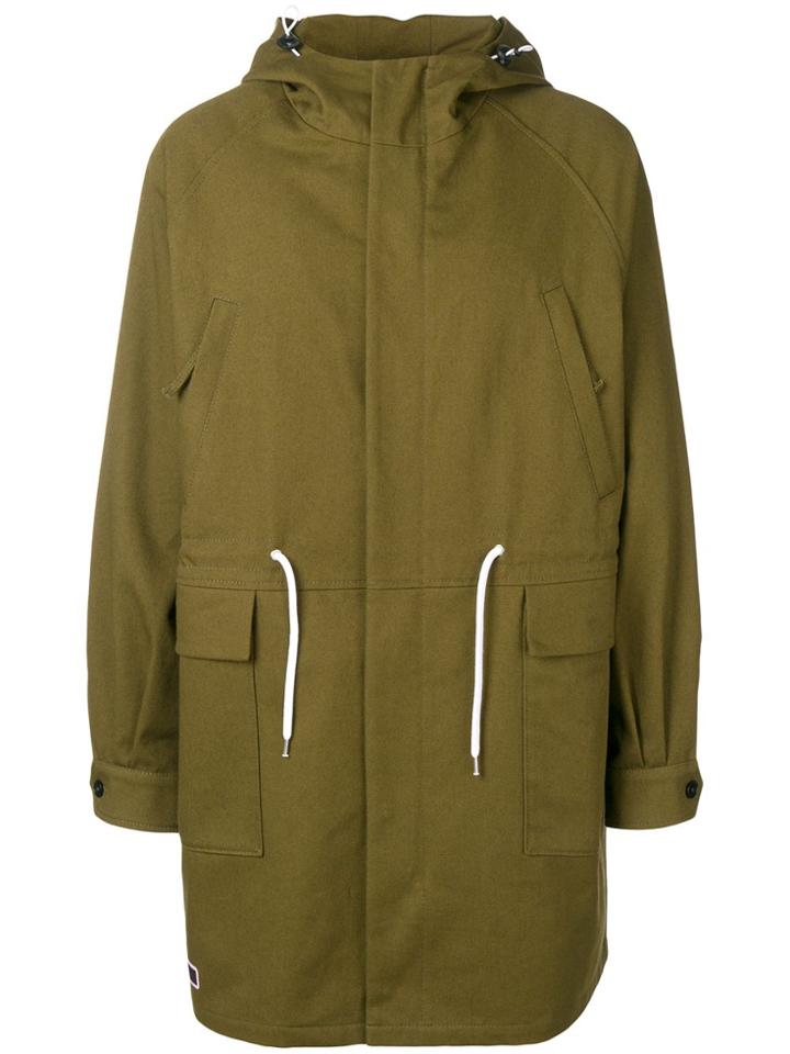 Msgm Parka Coat - Green