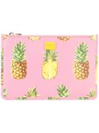 Dolce & Gabbana Pineapple Print Purse, Women's, Pink/purple, Calf Leather