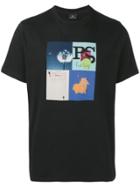 Ps Paul Smith 'leaf Collage' Print T-shirt - Black