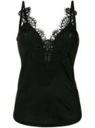 Givenchy - Lace Trim Camisole - Women - Silk/acetate/viscose - 36, Black, Silk/acetate/viscose