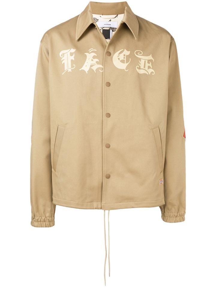 Facetasm Oversized Logo Jacket - Neutrals