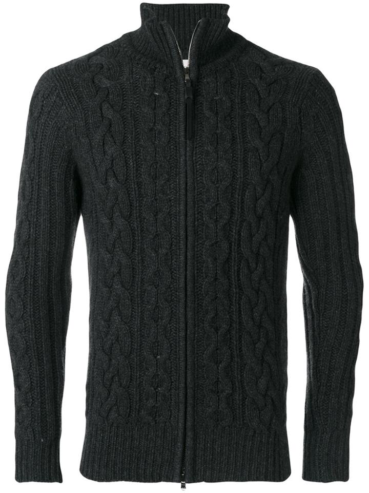 Pringle Of Scotland Aran Knit Cardigan - Grey